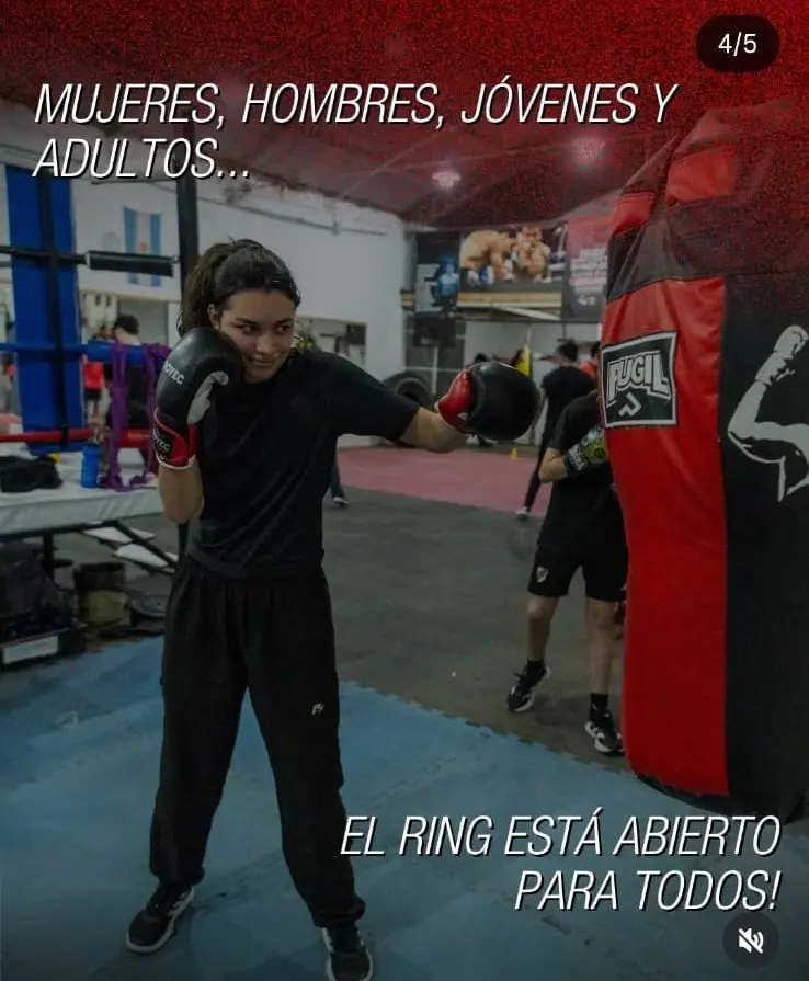 Clase de boxeo para mujeres en furiabox Neuquén